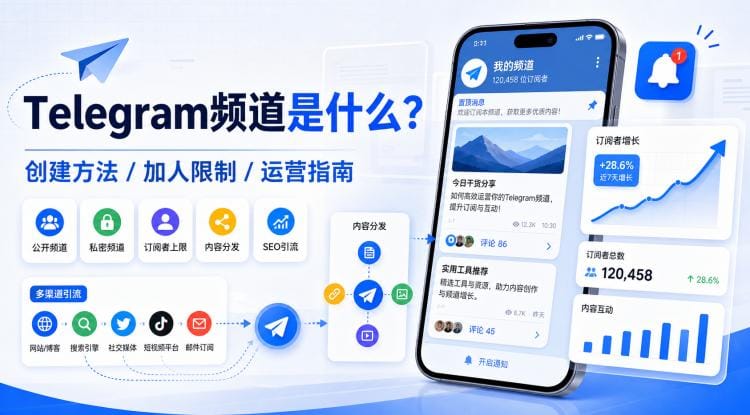 Telegram频道是什么？创建、加人限制与运营指南