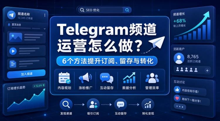 Telegram频道运营怎么做?6个方法提升订阅、留存与转化