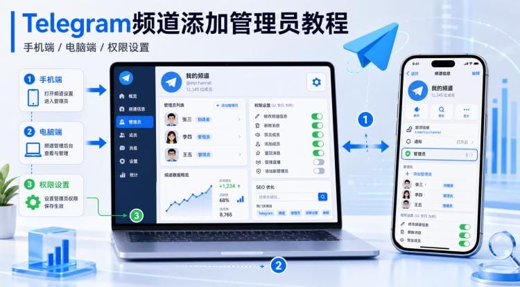Telegram 频道管理员权限设置