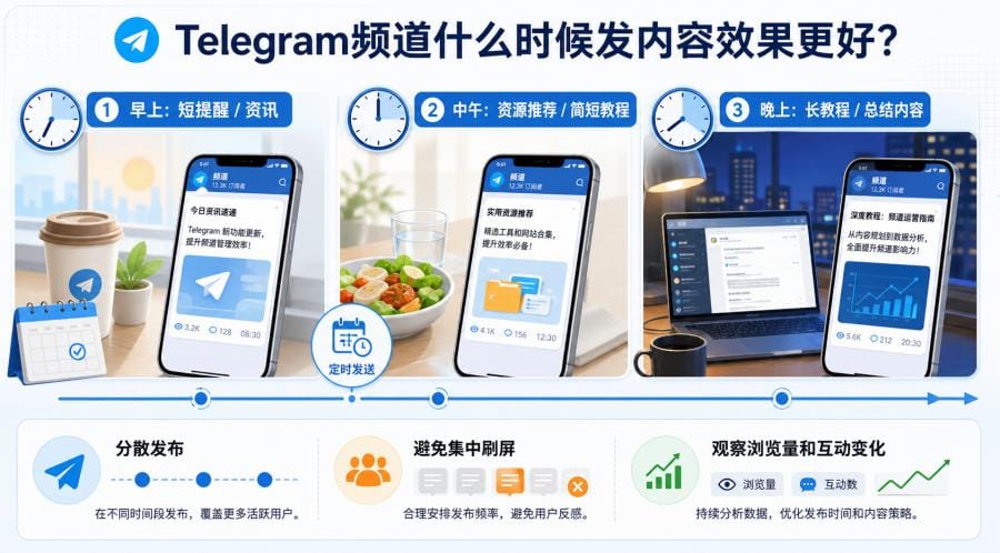 Telegram频道每天发几条内容比较好?新手发布频率和运营建议 配图 3